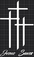 Jesus Saves w/ 3 Crosses