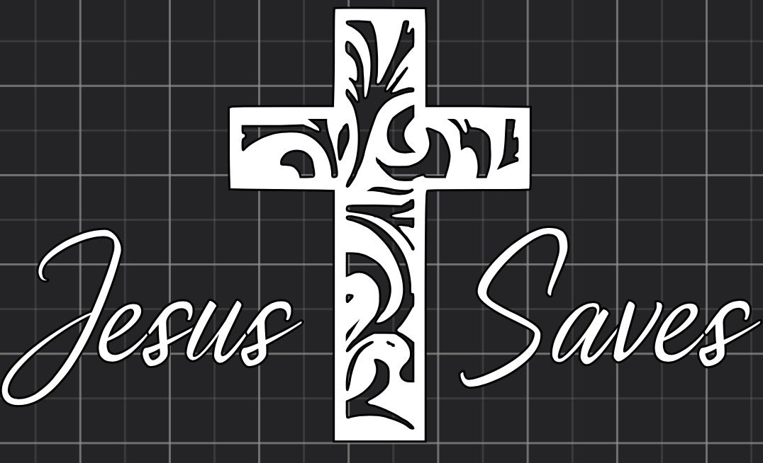 Jesus Saves w/ Cross